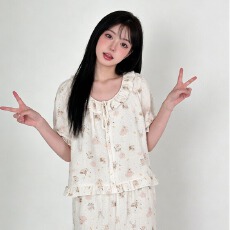 批发韩系可爱卡通考拉睡衣<b class='q'>女</b>夏季新款甜美短袖<b class='q'>短裤</b>家居服休闲日韩流行