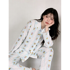 批发春夏季纯欲风可外穿韩日范薄款风<b class='q'>睡衣</b>女短袖子纯简约正流行家居服