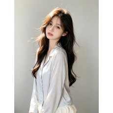 批发女人味日韩系新款冰雪丝<b class='q'>睡衣</b>女款长袖春夏季家居服套装可外穿流行