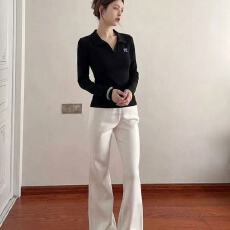 批发92棉  天猫优选    V领正肩POLO衫t恤女打底<b class='q'>修身</b><b class='q'>运动</b>风长袖休闲