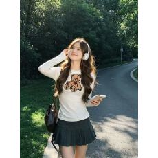 天猫优选    毛衣女秋季套头内搭打底长袖上衣修身显瘦针织衫