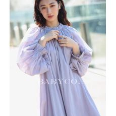 批发小众设计感法式复古宫廷风v领泡泡灯笼袖连衣裙宽松慵懒仙女长裙