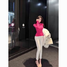 批发网红同款白色弹力小脚铅笔裤女紧身显瘦辣妹<b class='q'>九分</b><b class='q'>牛仔裤</b>潮