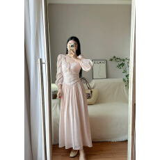 批发2026春秋季粉色<b class='q'>连衣裙</b>女高级感超好看时尚<b class='q'>小清新</b>韩系女生流行长裙