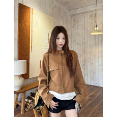 批发咖色复古小个子夹克外套女<b class='q'>短款</b>2026春季韩版设计感小众美拉德上衣