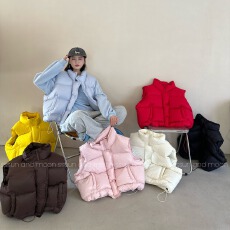 批发东大门糖果色羽绒马甲女2025年新款立领加厚宽松短款背心外套潮