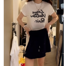 批发实拍现货  时尚<b class='q'>休闲</b><b class='q'>女士</b>夏季印花圆领T恤女2025新款设计感上衣