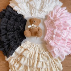 批发原版做法南瓜裤白色加绒短裤蛋糕裙撑lolita荷叶边安全裤<b class='q'>打底裤</b>女