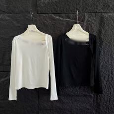 批发不规则领口斜肩长袖<b class='q'>T</b><b class='q'>恤</b>