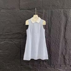 批发海盐蓝<b class='q'>娃娃</b>领连衣<b class='q'>裙</b>