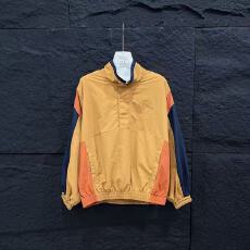 批发字母刺绣拼色夹克外套