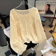 批发实拍<b class='q'>大码</b>女装针织镂空开衫女春夏外搭薄款上衣防晒衫空调衫<b class='q'>外套</b>