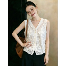 批发<b class='q'>实拍</b><b class='q'>大码</b><b class='q'>女装</b>夏无袖马甲背心高级感叠穿宽松显瘦休闲V领坎肩上衣