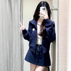 批发<b class='q'>运动服</b>套装女春秋季盐系学生休闲连帽卫衣短裙两件套