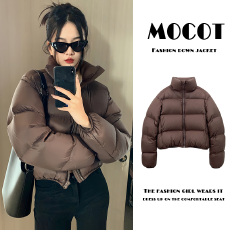 批发小个子肯豆风短款棉服女2025冬季新款棉服美式美拉德立领外套