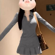 批发韩系高级感黑色<b class='q'>连衣裙</b>子<b class='q'>女</b>2025早初春季新款修身收腰包臀短裙套装