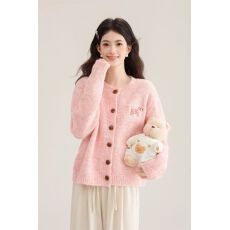 批发2025年秋季<b class='q'>外套</b>宽松<b class='q'>百搭</b>针织上衣女装时尚休闲气质甜美风软糯毛衣