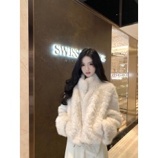 批发羊羔绒外套女<b class='q'>秋</b>冬2026新款百搭保暖时尚立领短款环保皮草毛毛上衣