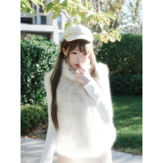 批发2026新款韩版仿狐狸毛环保皮草马甲女<b class='q'>冬</b>外穿立领富家千金毛毛外套