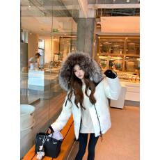 批发白色羽绒棉衣棉服女保暖外套加厚宽松小个子连帽派克服