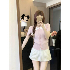 批发夏日穿搭一整套小香风多巴胺千金感绝美miu里miu气两件套装裙子