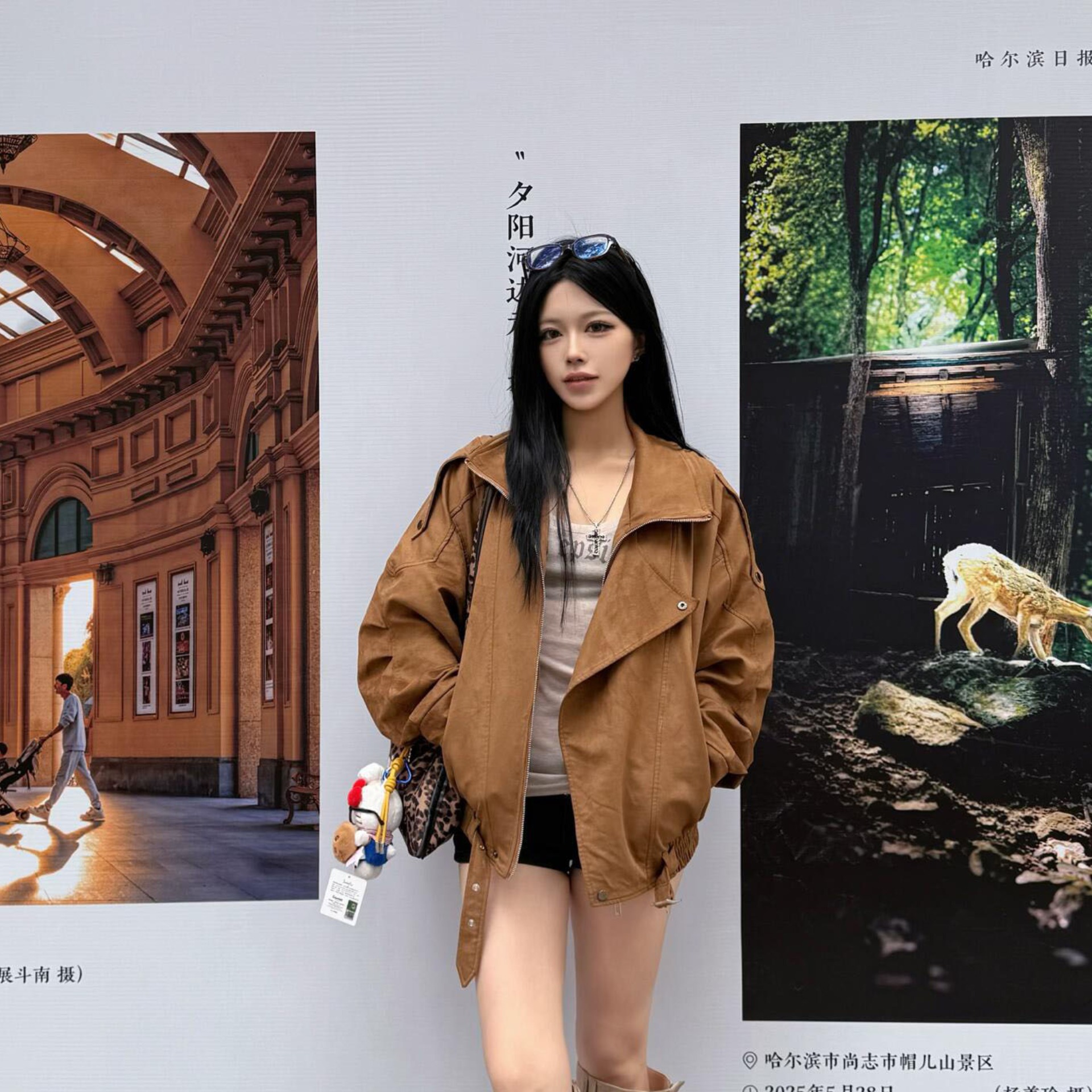 春季新款工装皮夹克上衣美拉德复古咖色麂皮机车服减龄款女装 服裝批發女裝批發服飾貨源