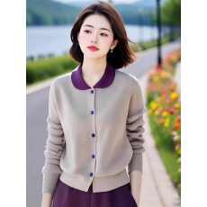 批发超好看一整套搭配翻领针织衫上衣<b class='q'>套装</b>女2025秋季休闲<b class='q'>哈伦裤</b>两件套