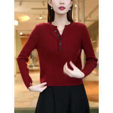 毛衣秋冬女新款圆领宽松遮肚子打底衫套头长袖针织衫短款羊毛上衣