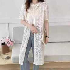 批发2026年夏季新款<b class='q'>镂空</b>针织马甲女宽松显瘦无袖坎肩背心外搭上衣蕾丝