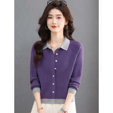 批发时尚漂亮羊毛小开衫短款针织外套女2026春装新款百搭减龄毛衣外搭