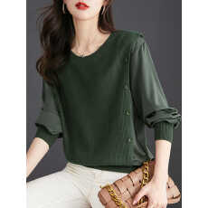 批发中年针织打底衫洋气<b class='q'>妈妈</b>秋季假两件上衣女春秋款毛衣宽松新款女装