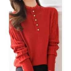 批发<b class='q'>时尚</b>蕾丝边针织衫毛衣女2026秋冬新款休闲百搭长袖<b class='q'>打底衫</b>上衣女