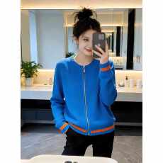 批发韩版时尚气质<b class='q'>圆领</b><b class='q'>针织</b><b class='q'>开衫</b>女春季大码胖MM设计感宽松显瘦长袖毛衣