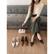 批发欧美风气质百搭尖头高跟包头单鞋