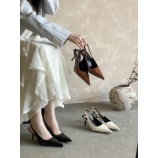 批发欧美风<b class='q'>简约</b>百搭尖头高跟细跟包头凉鞋