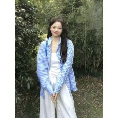 批发腊肠狗刺绣<b class='q'>格子</b><b class='q'>衬衫女</b>2025春秋时尚情侣宽松百搭小众叠穿上衣外套