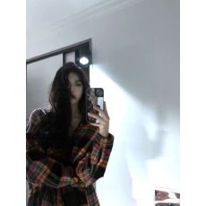 批发复古<b class='q'>格子</b>polo领衬衫外套女春秋季韩版小个子款宽松衬衣别致上衣