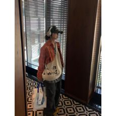 批发美式潮牌春季新款韩系复古<b class='q'>格子</b>长袖衬衫情侣宽松百搭衬衣女