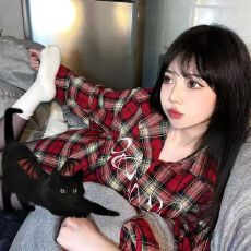 批发美式复古<b class='q'>格子</b>长袖<b class='q'>衬衫女</b>春秋宽松设计感法式别致防晒开衫衬衣外套