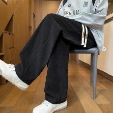 批发灯芯绒裤子男款<b class='q'>春</b>秋宽松百搭直筒休闲裤冬季加绒港式卫裤