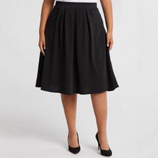 批发跨境亚马逊欧美大码女式时尚优雅针织弹力宽松舒适简约大方半身裙