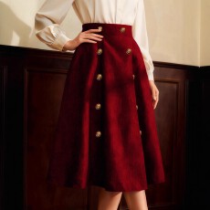 批发<b class='q'>欧美</b>跨境亚马逊<b class='q'>大码</b>女式通勤气质双排扣设计日常逛街穿搭半身裙