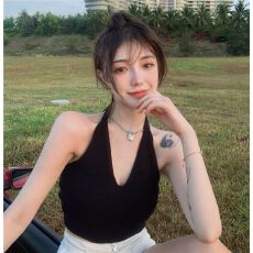 批发已出货 挂脖小吊带背心女内搭外穿网红<b class='q'>显瘦</b>港味无袖上衣超火夏
