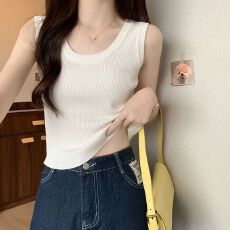 批发已出货 无袖外穿吊带工字背心女春夏针织修身内搭防走光<b class='q'>打底衫</b>