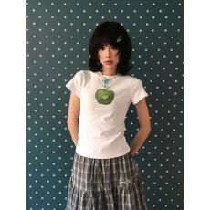 批发正肩常规<b class='q'>短袖</b> 高弹力新款夏季<b class='q'>修身</b>显瘦洋气上衣