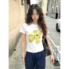 批发正肩常规<b class='q'>短袖</b> 高弹力新款夏季<b class='q'>修身</b>显瘦洋气上衣