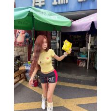 批发短款<b class='q'>短袖</b> 高弹力新款夏季<b class='q'>修身</b>显瘦洋气上衣