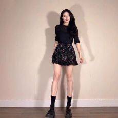 批发已出货碎花短裙百褶裙a字半身裙夏薄款小个子高腰荷叶边雪纺半裙