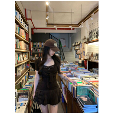批发已出货 蕾丝拼接针织吊带背心外搭开衫上衣<b class='q'>两件套</b>女