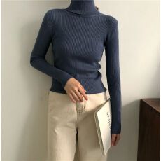 批发已出货高领<b class='q'>毛衣</b>女秋冬新款洋气百搭修身针织打底内搭长袖上衣